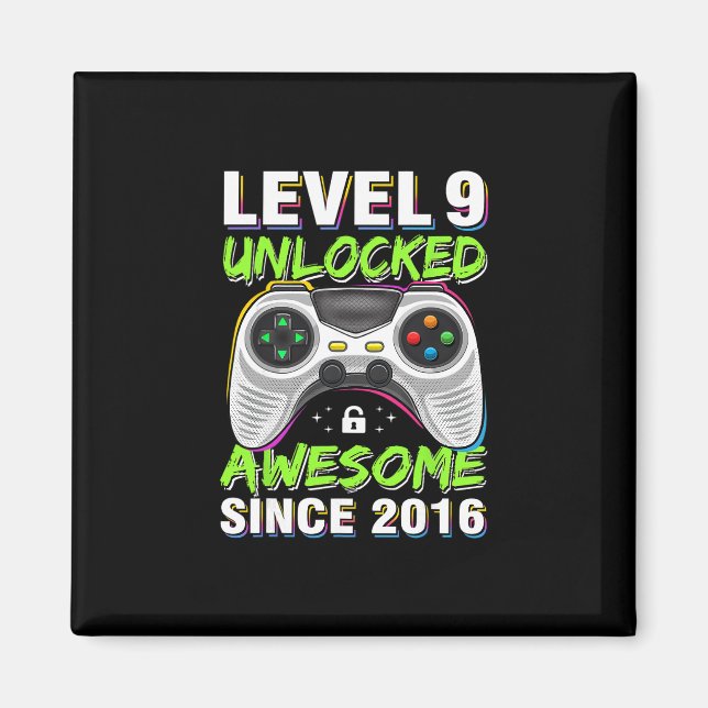 Level 9 freigeschaltet Awesome seit 2016 9. Geburt Magnet (Vorne)