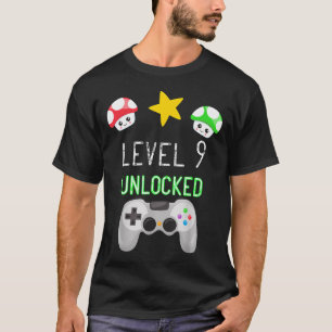 Level 9 Freigeschaltet Gamer Neun Jahre Alt T-Shirt