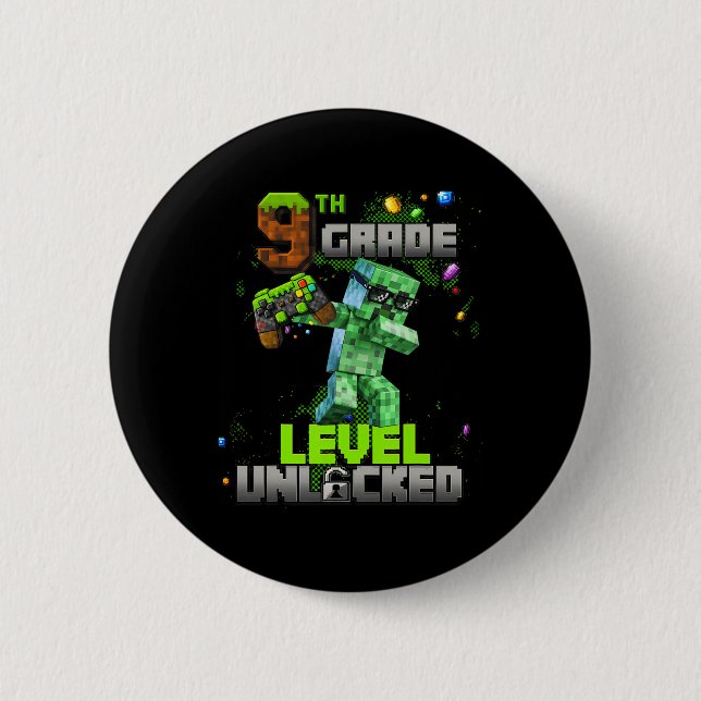 Level 9 freigeschaltet Großartig seit 2016 Geburts Button (Vorderseite)