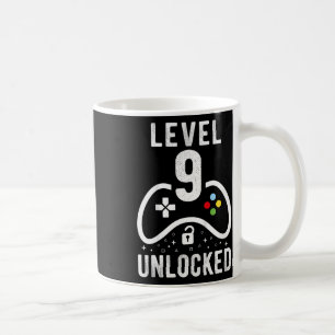Level 9 freigeschaltetes Videospiel 9. Geburtstags Kaffeetasse