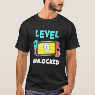 Level 9 Unlock Gamer 9. Geburtstag Videospiel T-Shirt