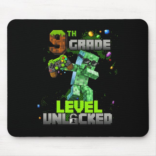 Level 9 Unlocked Awesome Since 2016 Birthday Boy P Mousepad (Vorne)