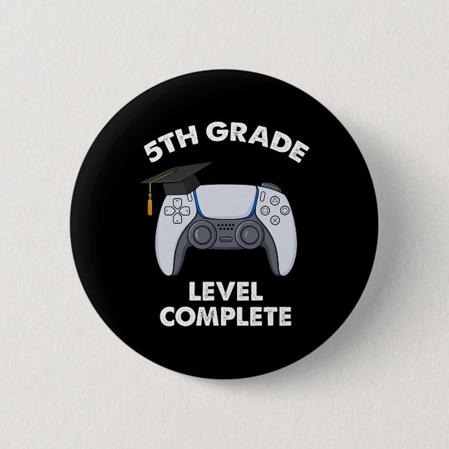 Level Abschluss Gamer Boys Sch Button (Vorderseite)