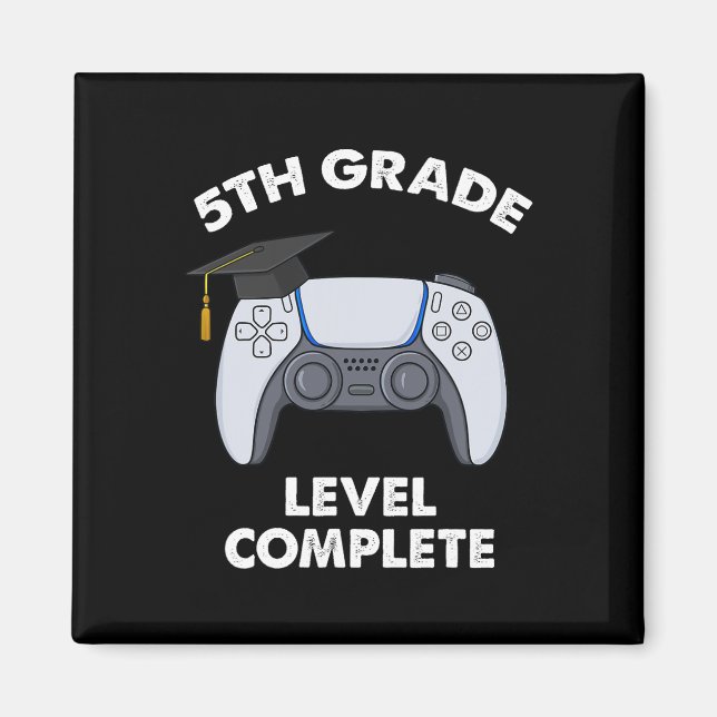Level Abschluss Gamer Boys Sch Magnet (Vorne)