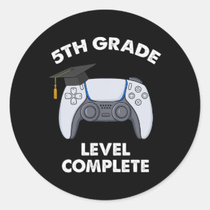 Level Abschluss Gamer Boys Sch Runder Aufkleber