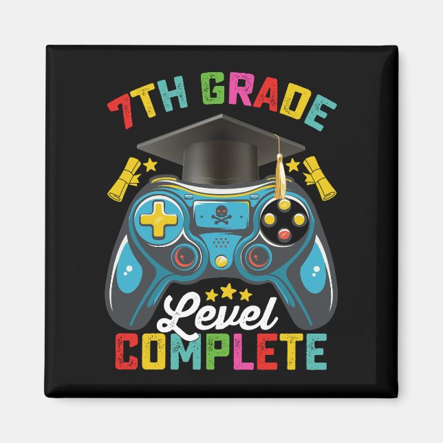 Level Abschluss Gaming Gamer Magnet (Vorne)