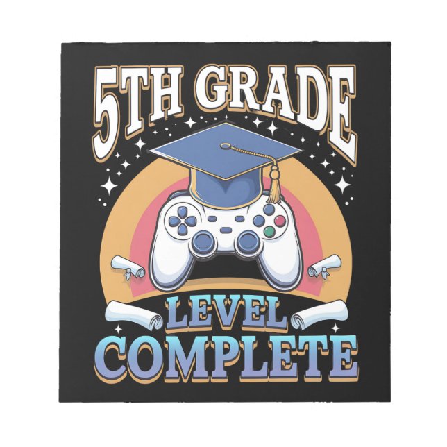 Level Abschluss Gaming Gamer Notizblock (Vorderseite)