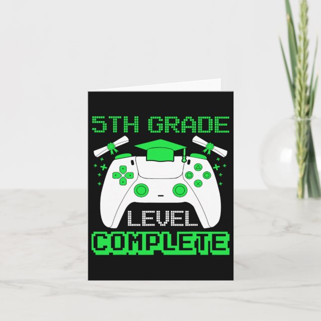 Level für kompletten Gamer 5. Klasse Abschluss Gi Karte (Vorderseite)