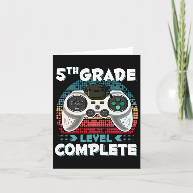 Level für kompletten Gamer 5. Klasse Abschluss Gi Karte (Vorderseite)