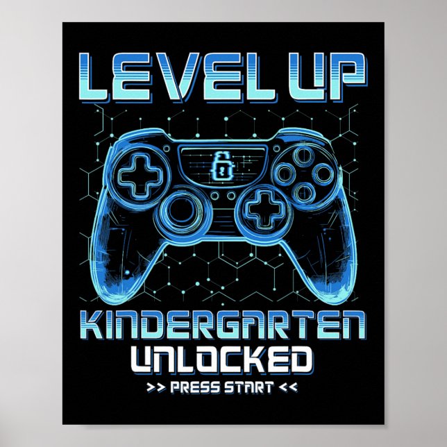 Level Kindergarten Unlocked Back To School Video G Poster (Vorne)