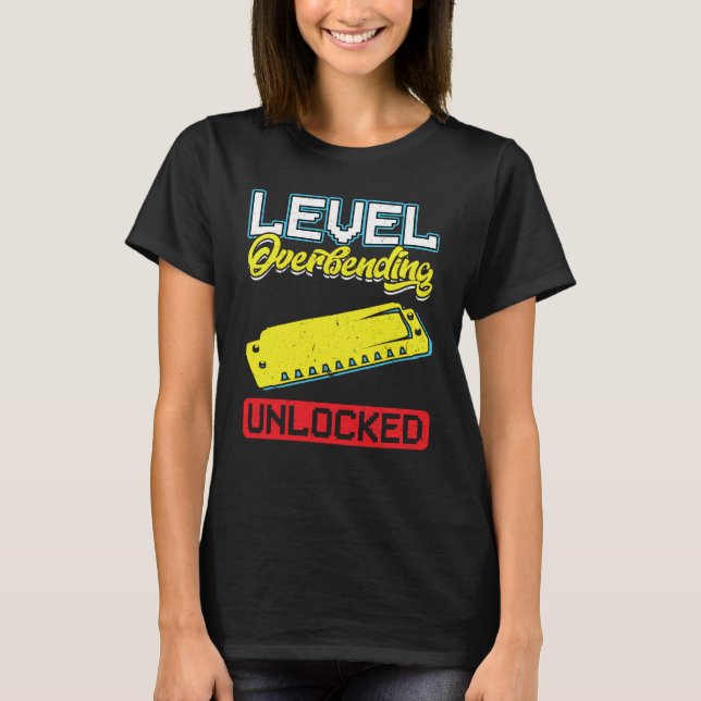 Level Overbending Unlocked Harmonica Player T-Shirt (Vorderseite)