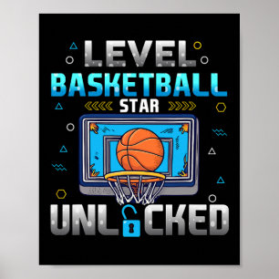 Level Sketll Star freigeschaltet Jungen Männer Gam Poster