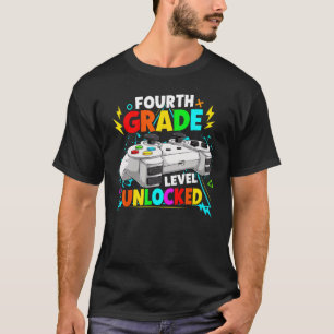 Level Uncked 4. Grade Video Game 4. Grade Cont T-Shirt