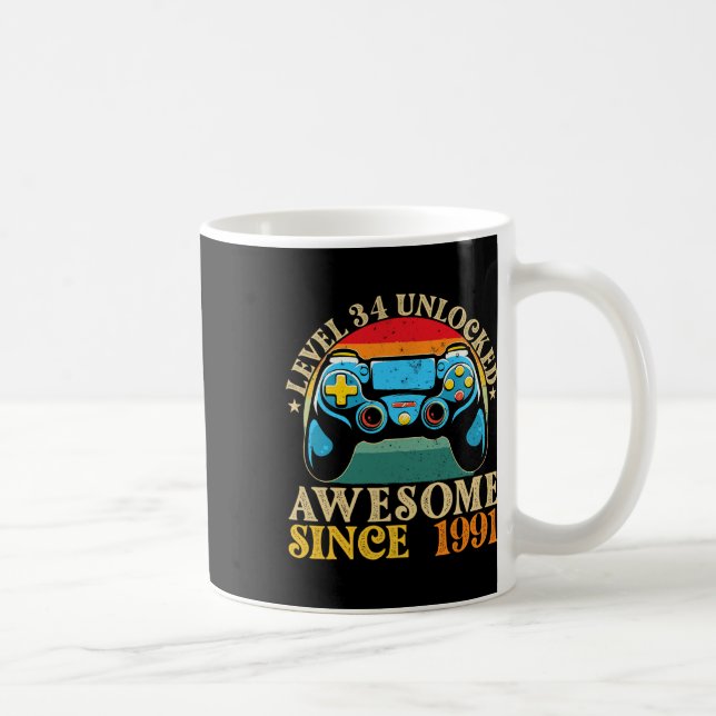 Level &#  Unglaublich freigeschaltet seit 1991 &# Kaffeetasse (Rechts)