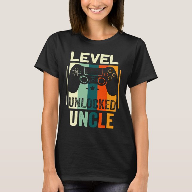 Level Unlock Uncle wird Onkel Ankündigung T-Shirt (Vorderseite)