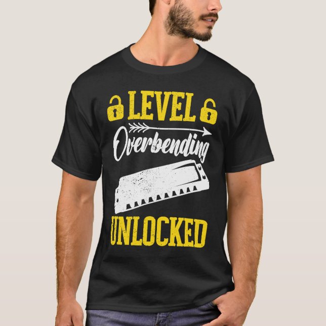 Level Unverriegelung Überbiegen Harmonica Player T-Shirt (Vorderseite)