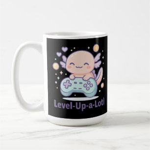 Level-Up-a-Lotl Süßer Gamer Axolotl Kawaii Gemütli Kaffeetasse