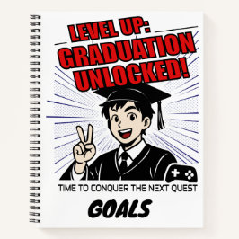 Level Up Abschluss Notebook - Life Goals Journal Notizbuch