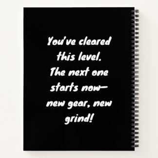 Level Up Abschluss Notebook - Life Goals Journal Notizbuch