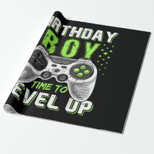 Level Up Birthday Boy Video Game Geschenkpapier