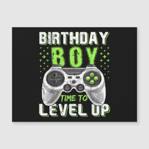 Level Up Birthday Boy Video Game Magnetkarte