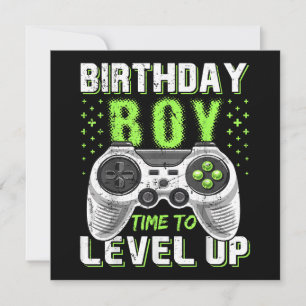Level Up Birthday Boy Video Game Save The Date