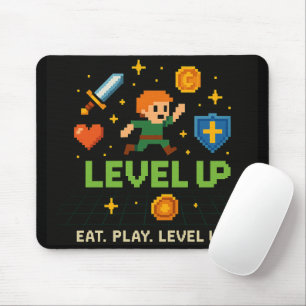 Level Up Gamer-Mauspad – Retro-Pixel-Style Mousepad