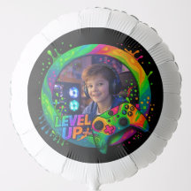 Level Up, Gamer-Themen-Fotoballon individuell anpa