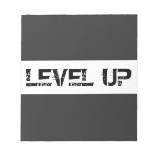 Level Up Inspiration / Motivierend Sprichwort Notizblock