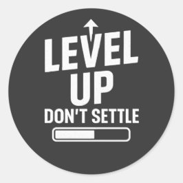 Level-Up lässt sich nicht regeln Runder Aufkleber