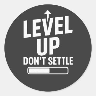 Level-Up lässt sich nicht regeln Runder Aufkleber