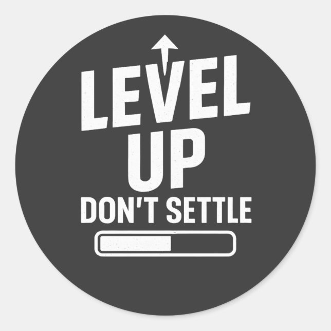 Level-Up lässt sich nicht regeln Runder Aufkleber (Vorderseite)
