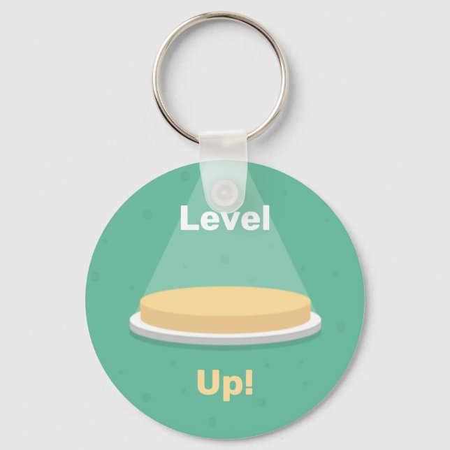 Level Up! | Level Up Button Schlüsselanhänger (Vorderseite)