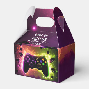 Level Up! Neon Video Game Birthday Party Geschenkschachtel