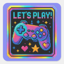 LEVEL UP Pixel Art Gamer Abzeichen