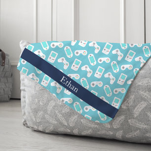 Level Up Retro-Gamer-Muster Personalisiert Sherpadecke