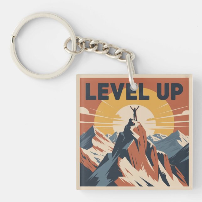 Level Up Schlüsselanhänger (Vorderseite)