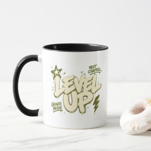 Level Up Streetwear Graffiti-Design Tasse