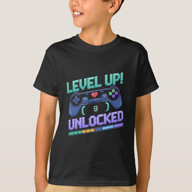 Level Up Unlocks Gaming Trend Kids T - Shirt (Vorderseite)