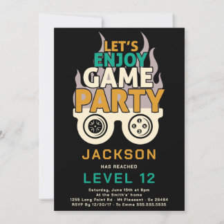 Level Up Video Game Birthday Party Einladung