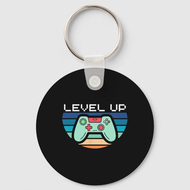 Level-Up-Video-Game-Controller Schlüsselanhänger (Vorderseite)