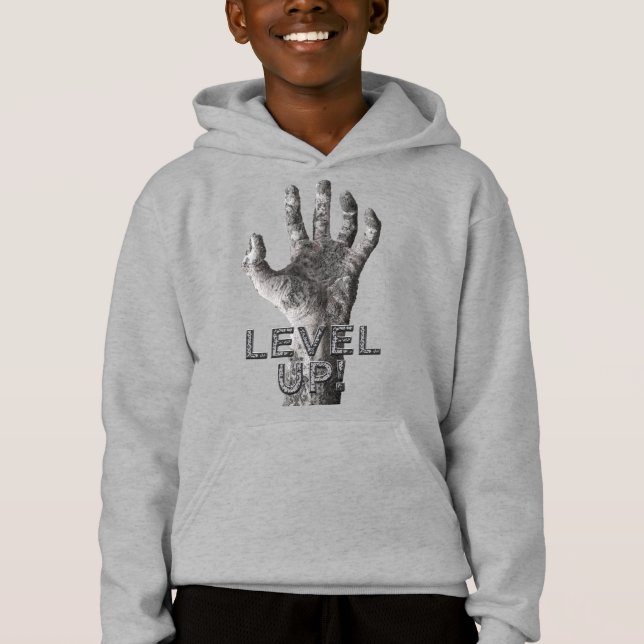 "Level Up!" Zombie Hand Shirts & Jacken (Vorderseite)