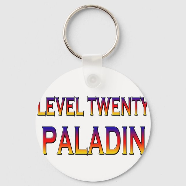 Level zwanzig Paladin Schlüsselanhänger (Vorderseite)