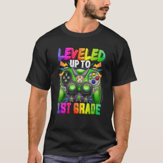 Leveled Up To 1st Grade Gamer Back To School First T-Shirt