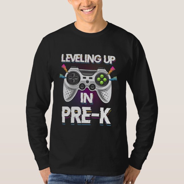 Leveling Up In Pre k Video Gaming Tees Students Bo (Vorderseite)