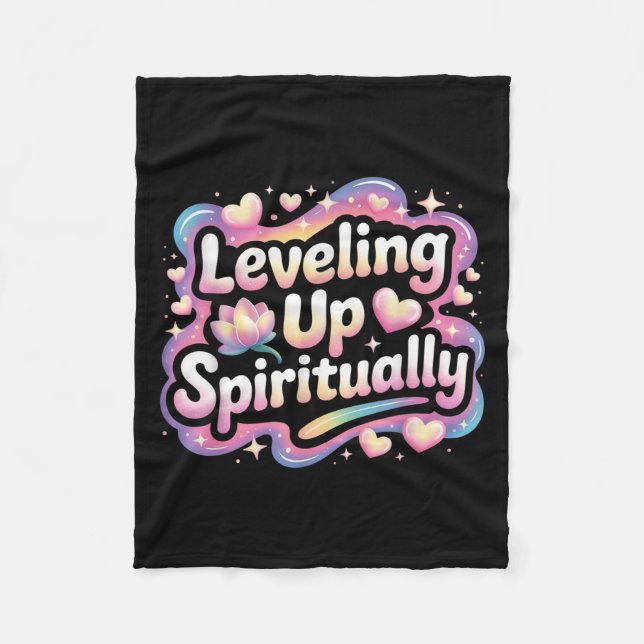 Leveling Up Sritually Mindfulness Meditation  Fleecedecke (Vorderseite)