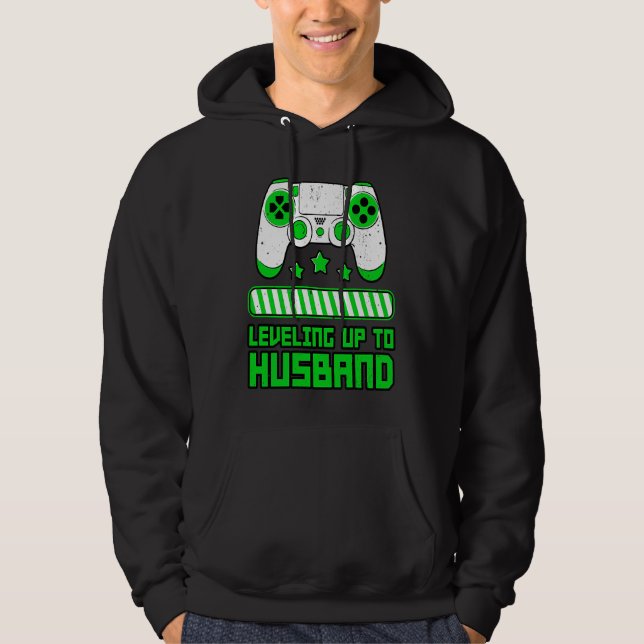 Leveling Up To Husband Gamer Boyfriend Game Contro Hoodie (Vorderseite)