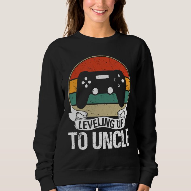 Leveling Up To Uncle Pregnancy Announcement 2023 G Sweatshirt (Vorderseite)