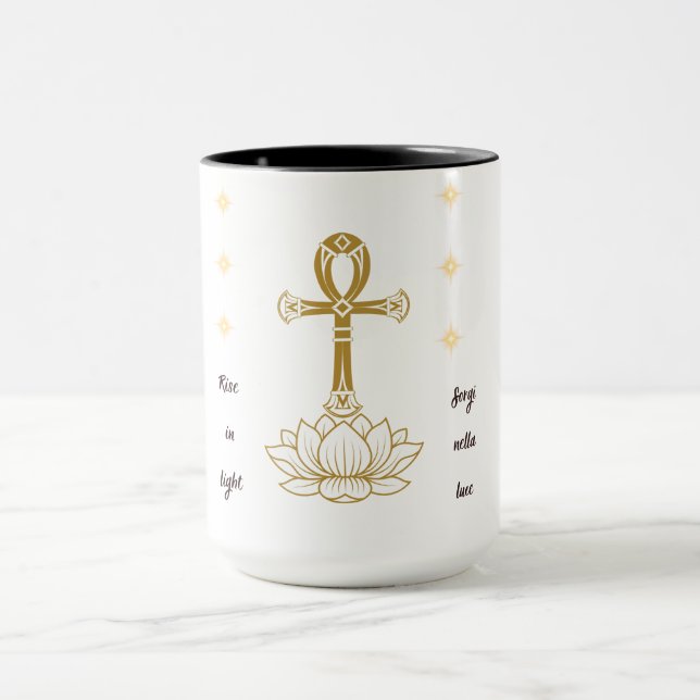 Lever dans la lumière - Ankh & Lotus Mug d'esprit  (Centre)