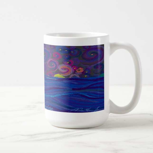 Lever de la lune de Lanikai grande tasse de café (Droite)
